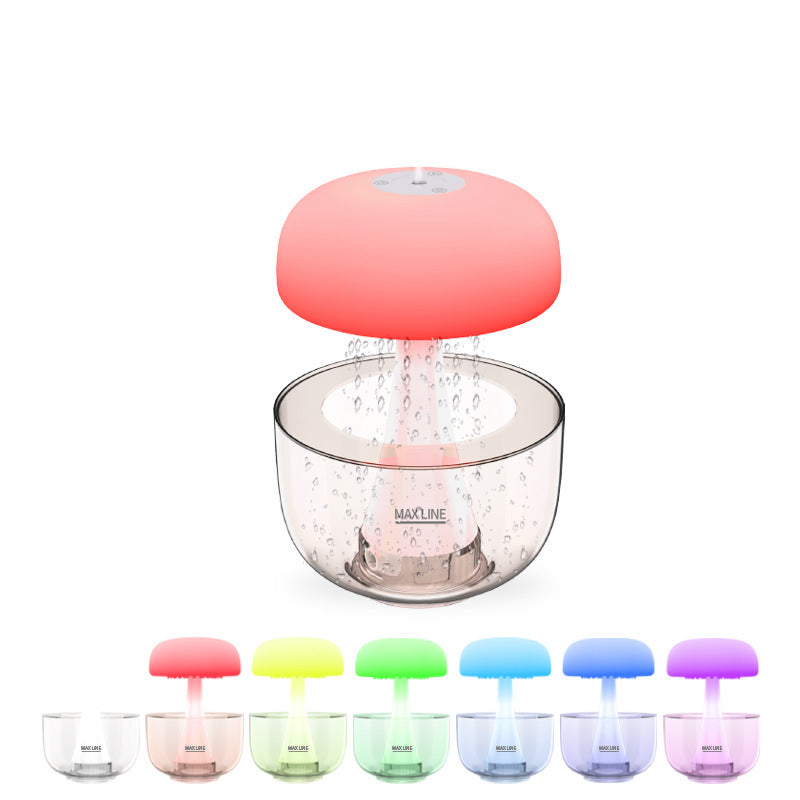 Jellyfish Raindrop Humidifier Ultrasonic Atomization Seven-color Ambience Light Cloud Rain Aroma Diffuser Home Decor